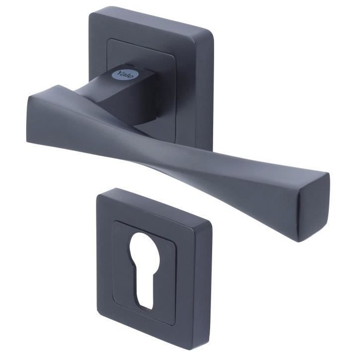 YALE - YPP7-V-PE Poignée de porte carrée de 7 noir YALE - Modele Ver