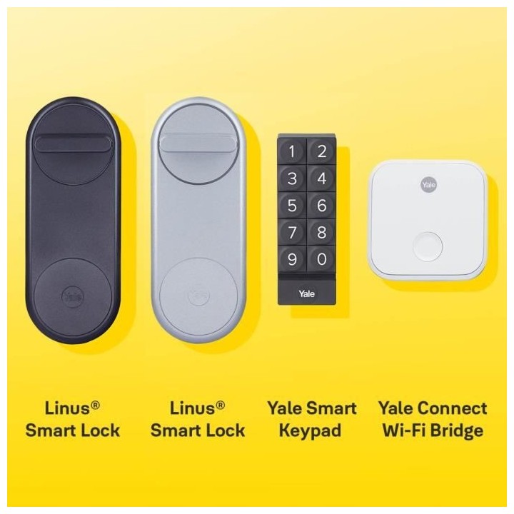 YALE SMART KEYPAD - NOIR - Clavier a code compatible avec Linus et san
