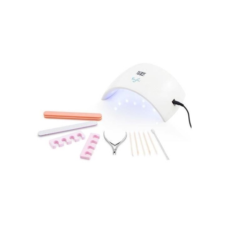 YOGHI Kit de manucure et pédicure - 11 accessoires et lampe 15 Perles