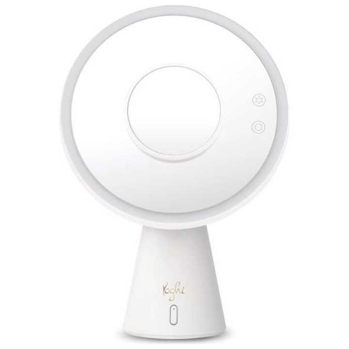 YOGHI Miroir Grossissant 3 en 1 - Lumiere LED Enceinte Bluetooth - 6W