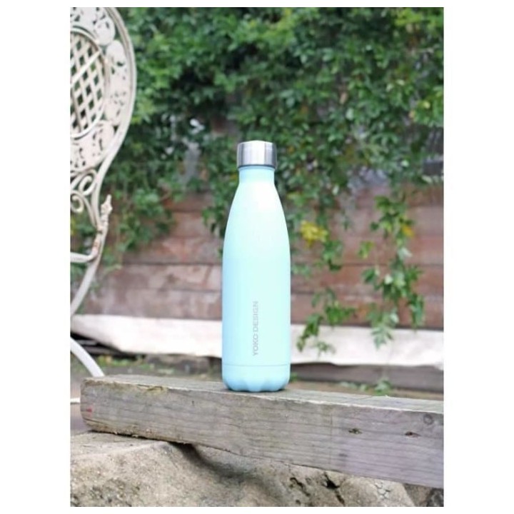 YOKO DESIGN - INOX Gourde isotherme Bouteille 500 ml pastel mint