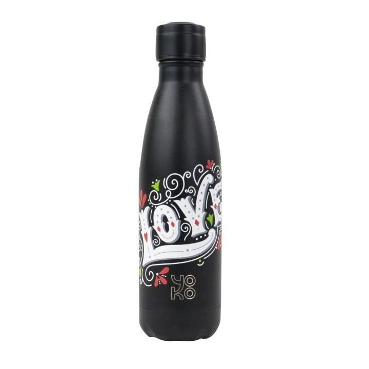 YOKO DESIGN - Bouteille isotherme de 500 ml Design LOVE