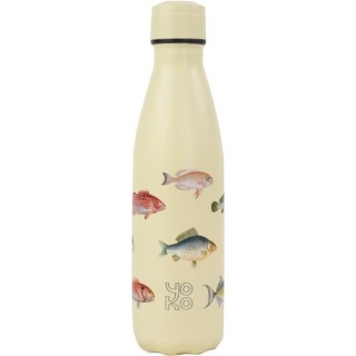 YOKO DESIGN - Bouteille isotherme de 500 ml motif Poissons