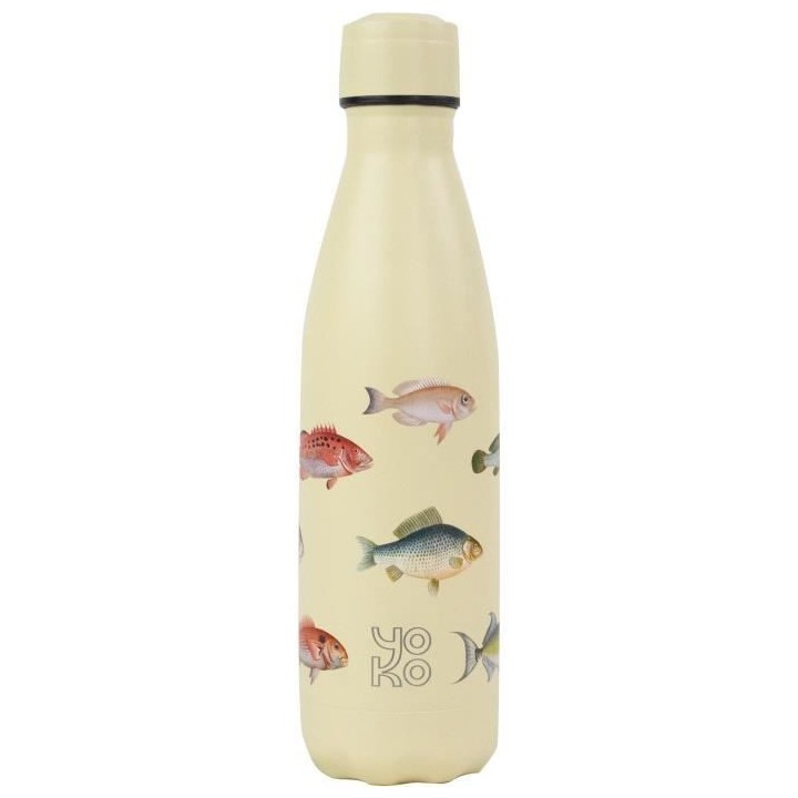 YOKO DESIGN - Bouteille isotherme de 500 ml motif Poissons