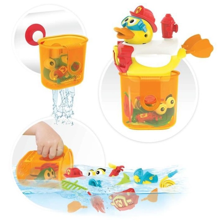YOOKIDOO Jouet de bain - Caneton pompier