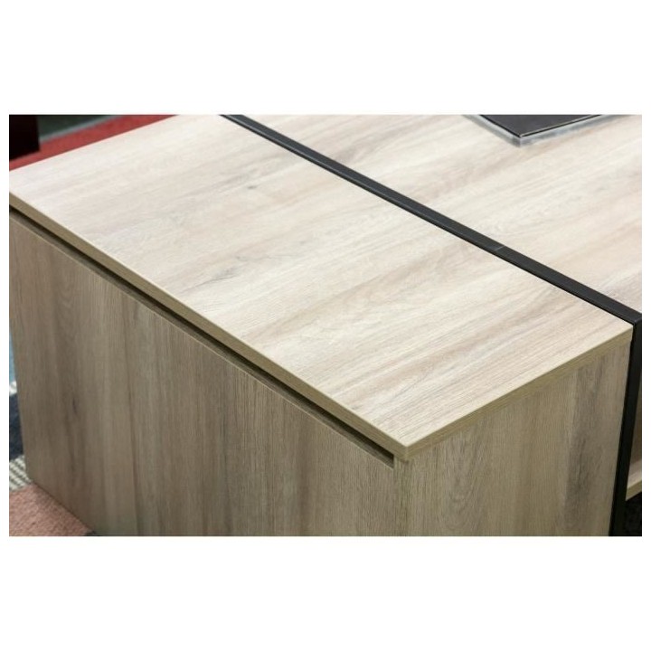 Table basse bar Gami - Made in France - Décor chene noir - Style indu