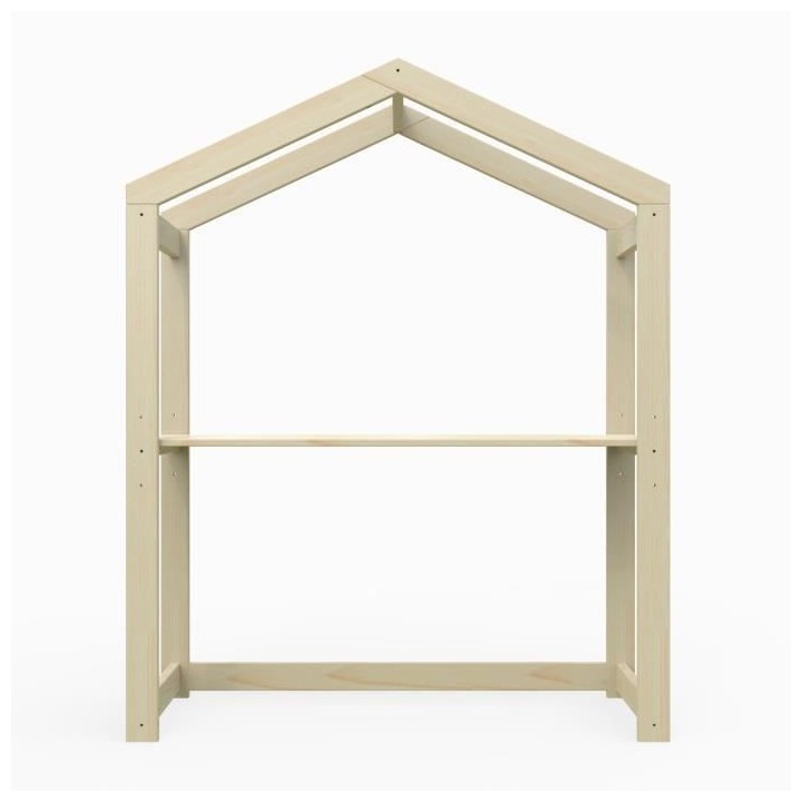 WEBER Bureau cabane enfant 120 cm en pin massif - Plateau réglable en