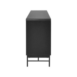 Buffet 4 portes - Bois et métal noir - L 160 x P 40 x H 93 - BROOKLYN