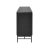 Buffet 4 portes - Bois et métal noir - L 160 x P 40 x H 93 - BROOKLYN