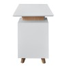 Bureau 1 porte 1 tiroir - Décor bois et blanc - L 140 x P 76 x H 60 - HAMBOURG