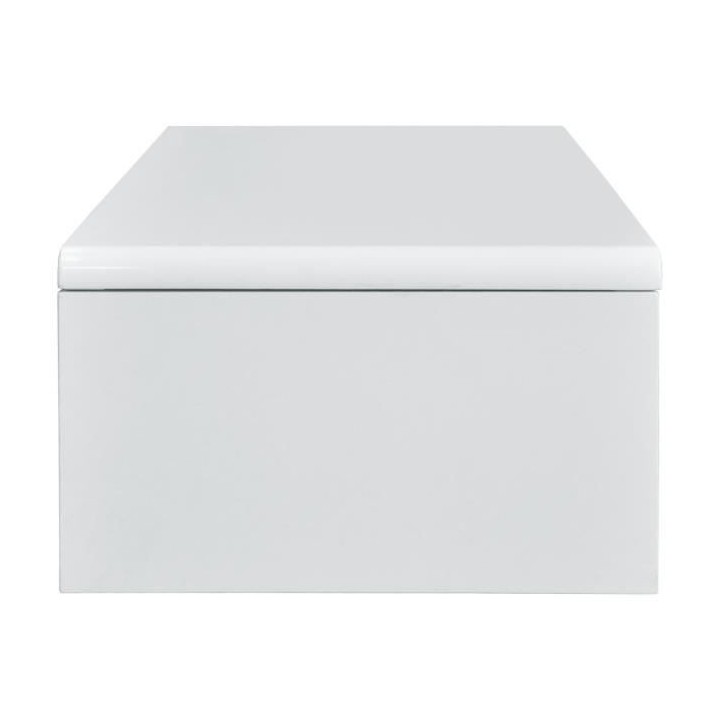 Table basse relevable - Blanc laqué - L 120 x P 60 x H 35 - LARS