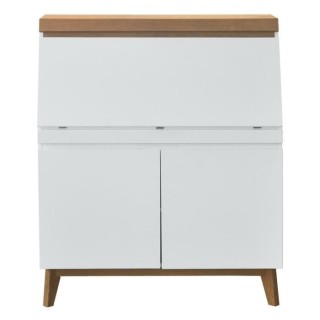 Bureau secrétaire avec tablette 2 portes - Bois - L96,7 x P 115 x H 4