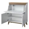 Bureau secrétaire avec tablette 2 portes - Bois - L96,7 x P 115 x H 40,5 - MUNICH