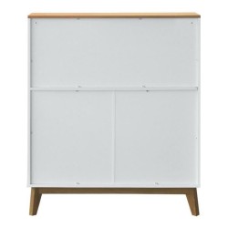 Bureau secrétaire avec tablette 2 portes - Bois - L96,7 x P 115 x H 40,5 - MUNICH