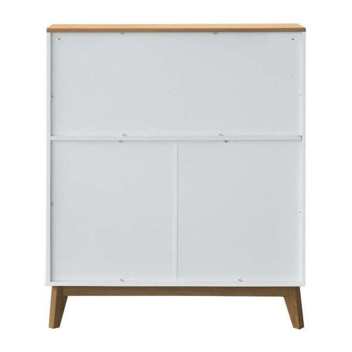 Bureau secrétaire avec tablette 2 portes - Bois - L96,7 x P 115 x H 4