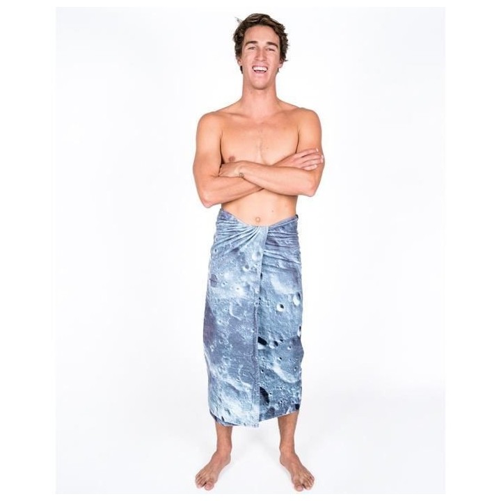 LEUS Serviette plage 148x84cm LUNAR BLACK