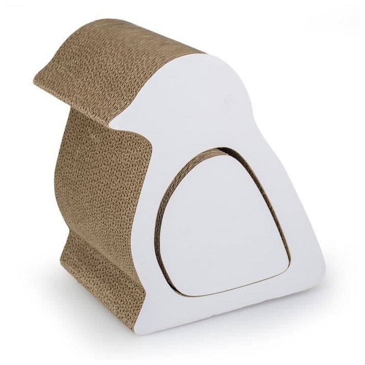 DUVO+ Griffoir Belly Bird 2 en 1 - 27 x 20 x 30 cm - 0,98 kg - Blanc -