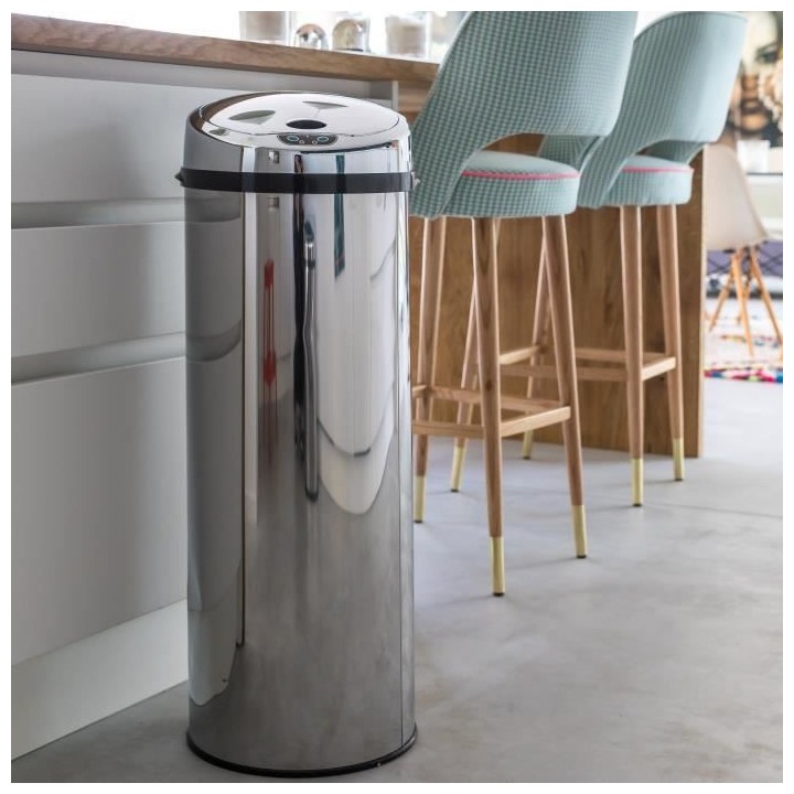 KITCHEN MOVE Poubelle de cuisine automatique 50 L en acier inox