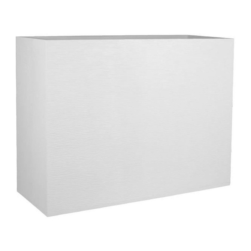 EDA PLASTIQUE Bac a fleurs Muret Loft Graphit - 46 L - 78,5 x 29,5 x 60 cm - Blanc cérusé