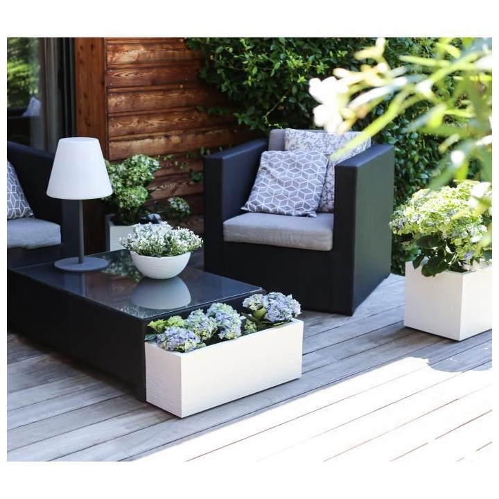 EDA PLASTIQUE Jardiniere Graphit Up - 57 L - Dimensions 79,5 x 29,5 x