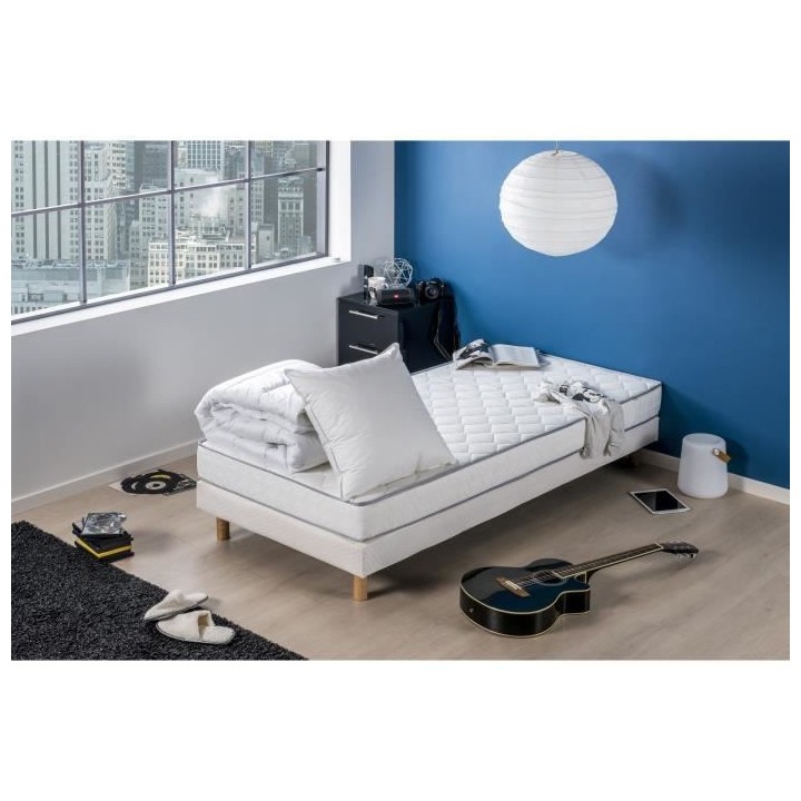 DEKO DREAM Pack Star Matelas 90x200 + Couette 140x200 + Oreiller 60x60