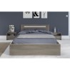 PARISOT Chambre complete adulte - Contemporain - Décor noyer silver - l 140 x L 190 cm - YSA