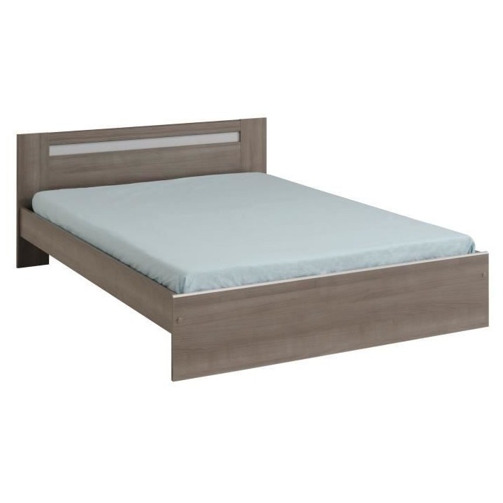 PARISOT Chambre complete adulte - Contemporain - Décor noyer silver -