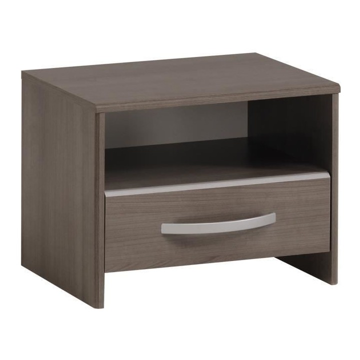 PARISOT Chambre complete adulte - Contemporain - Décor noyer silver -