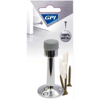 GPI Butée de porte murale tige - Chrome
