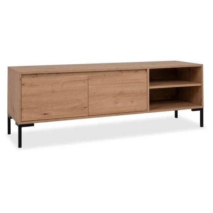 Meuble TV Industriel Korsika 56A - Chene artisan - 150 x 49 x 40 cm