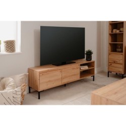 Meuble TV Industriel Korsika 56A - Chene artisan - 150 x 49 x 40 cm