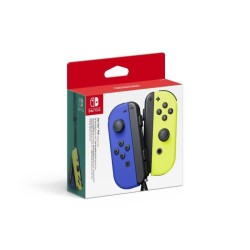 Paire de manettes Joy-Con gauche bleue et droite jaune néon