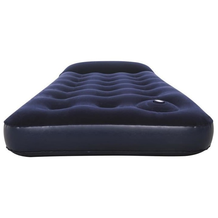 BESTWAY Matelas gonflable floqué Venture + Pompe a pied – 1 place