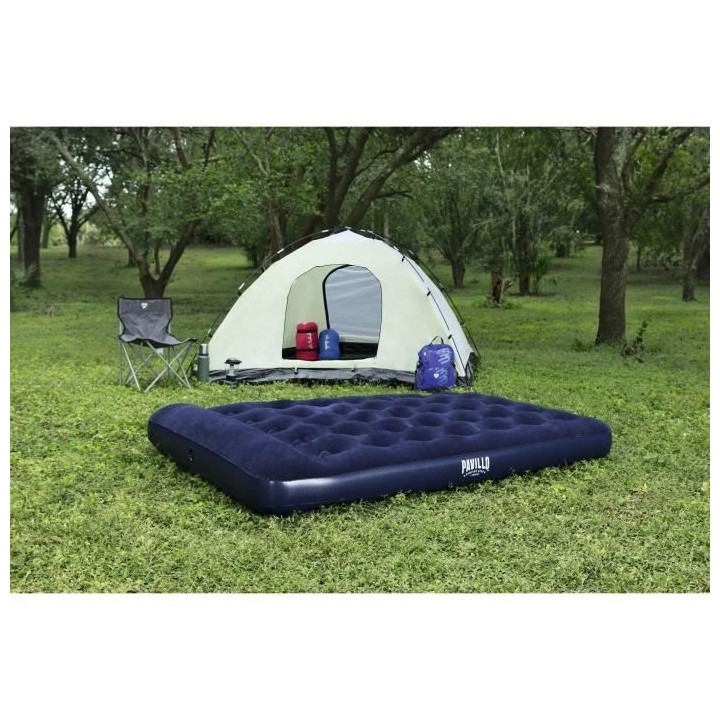 BESTWAY Matelas gonflable floqué Venture Double + Pompe a pied – 2
