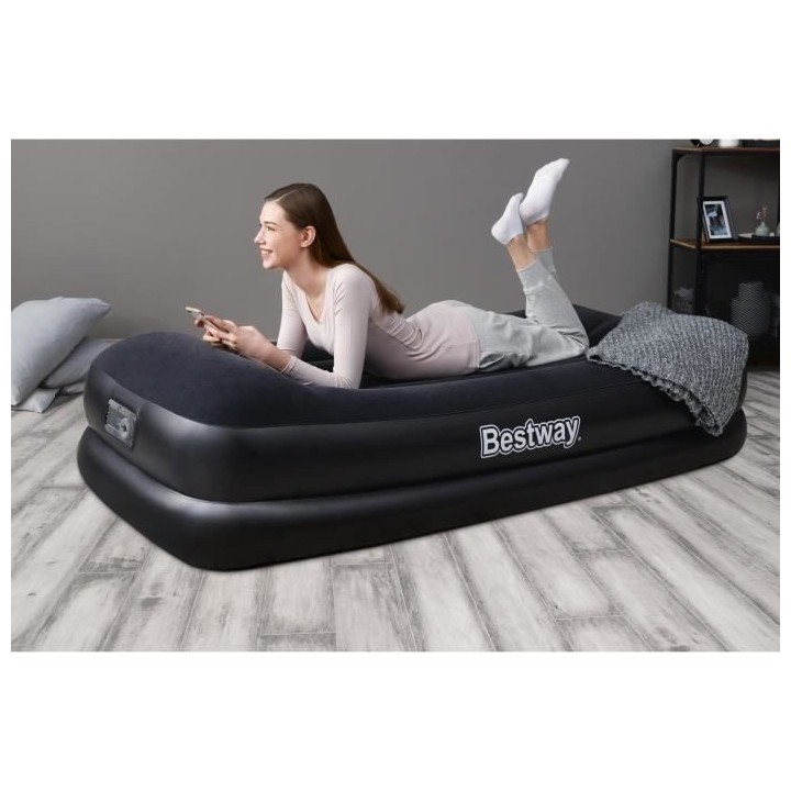 BESTWAY Lit gonflable matelas - 1 place - 191 x 97 x 46 cm - Avec pomp