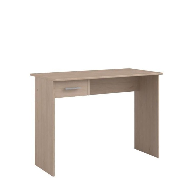 PARISOT - Bureau droit avec 1 tiroir - Décor chene Brooklyn - L 101 x