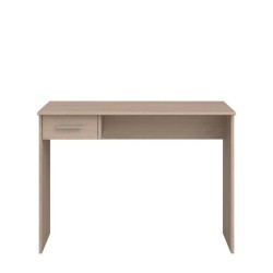 PARISOT - Bureau droit avec 1 tiroir - Décor chene Brooklyn - L 101 x P 50 x H 73.5 cm - KELLY