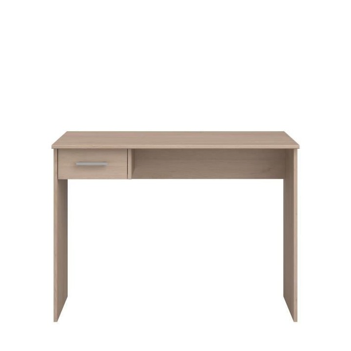 PARISOT - Bureau droit avec 1 tiroir - Décor chene Brooklyn - L 101 x
