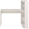 PARISOT Bureau d'angle contemporain décor blanc - L 122 cm - JUNE