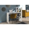 PARISOT Bureau d'angle contemporain décor blanc - L 122 cm - JUNE