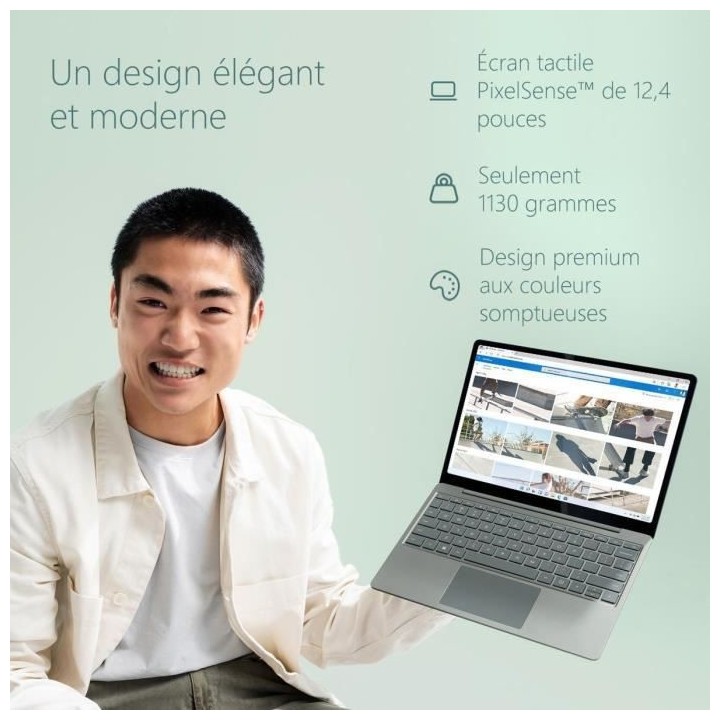 PC Portable - MICROSOFT - Surface Laptop Go 2 - 12,4 - Core i5 - RAM 8