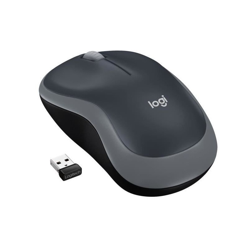 LOGITECH - Souris sans fil optique - M185 Gris