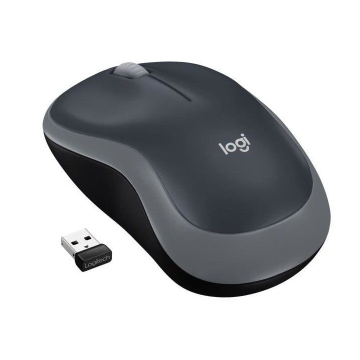LOGITECH - Souris sans fil optique - M185 Gris