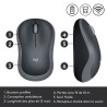 LOGITECH - Souris sans fil optique - M185 Gris