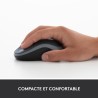 LOGITECH - Souris sans fil optique - M185 Gris