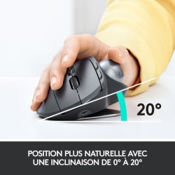 LOGITECH - Souris sans fil MX ERGO - Noir