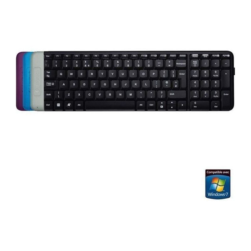 LOGITECH - Clavier sans fil - K230 - AZERTY - Noir