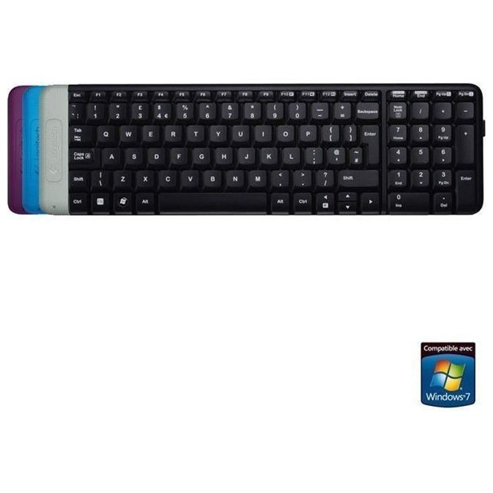 LOGITECH - Clavier sans fil - K230 - AZERTY - Noir
