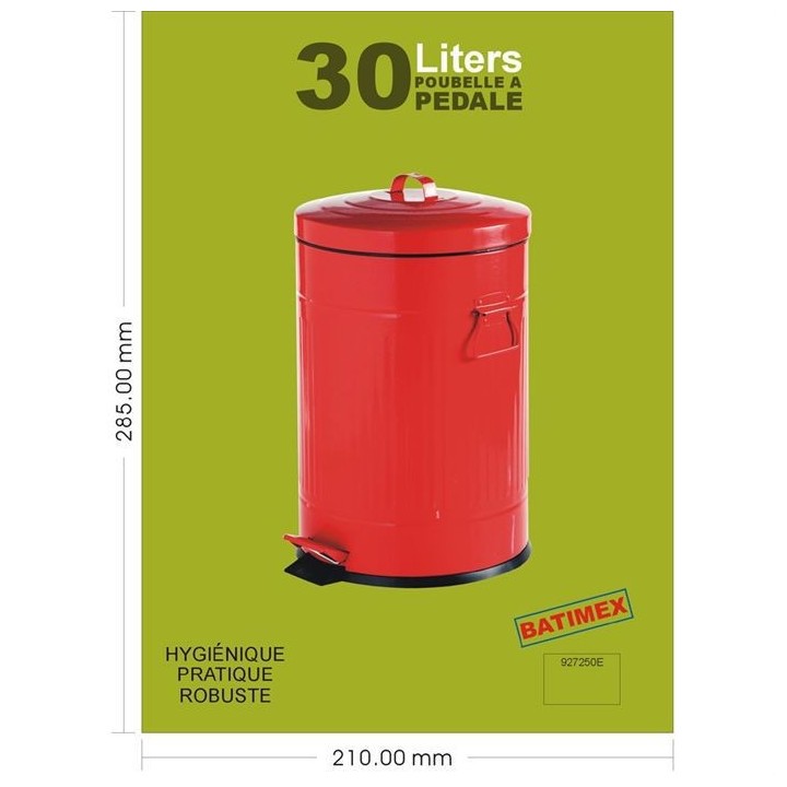 KITCHEN MOVE Poubelle de cuisine 30 L en acier inox avec seau