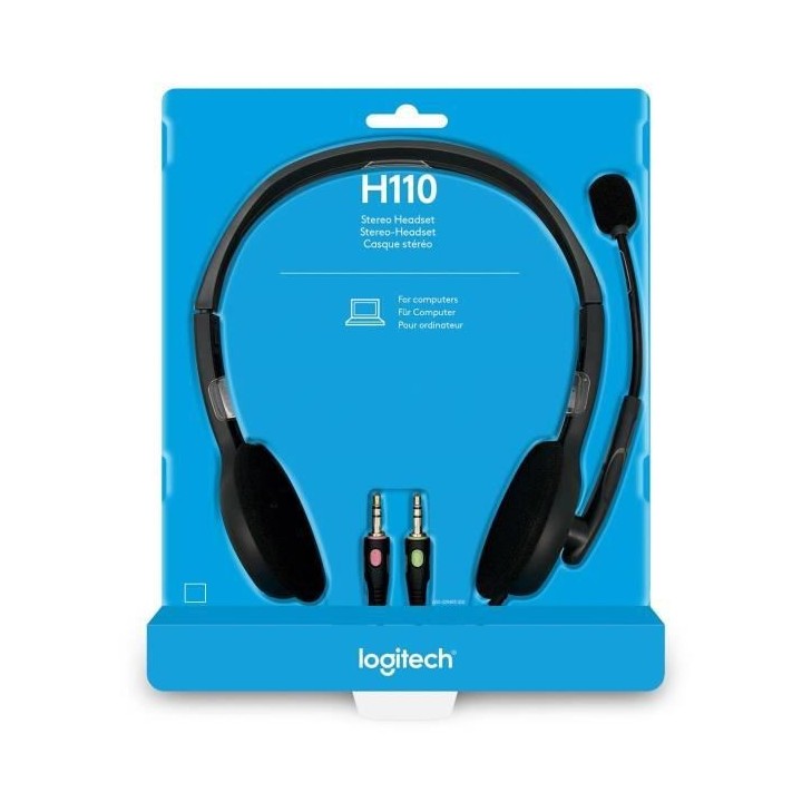 LOGITECH - Casque filaire Stéréo - H110 - Gris